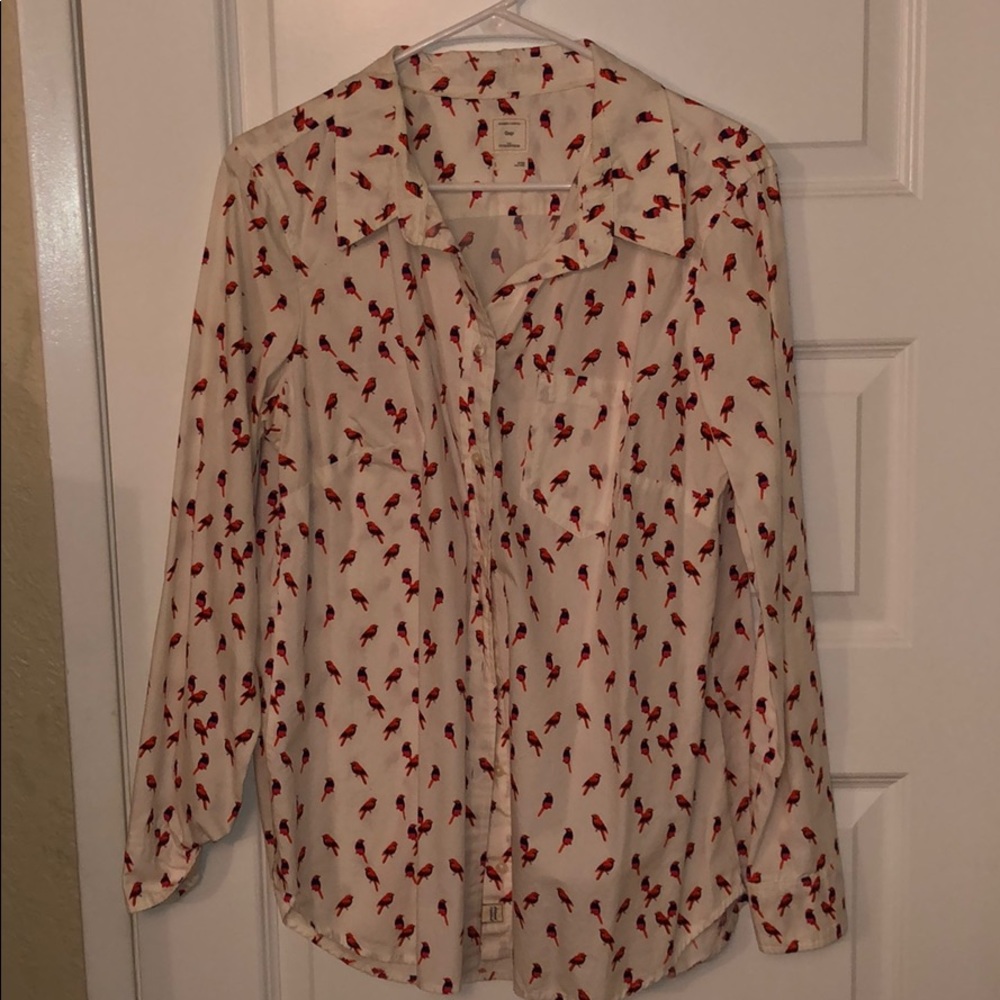 Gap bird print cotton shirt
